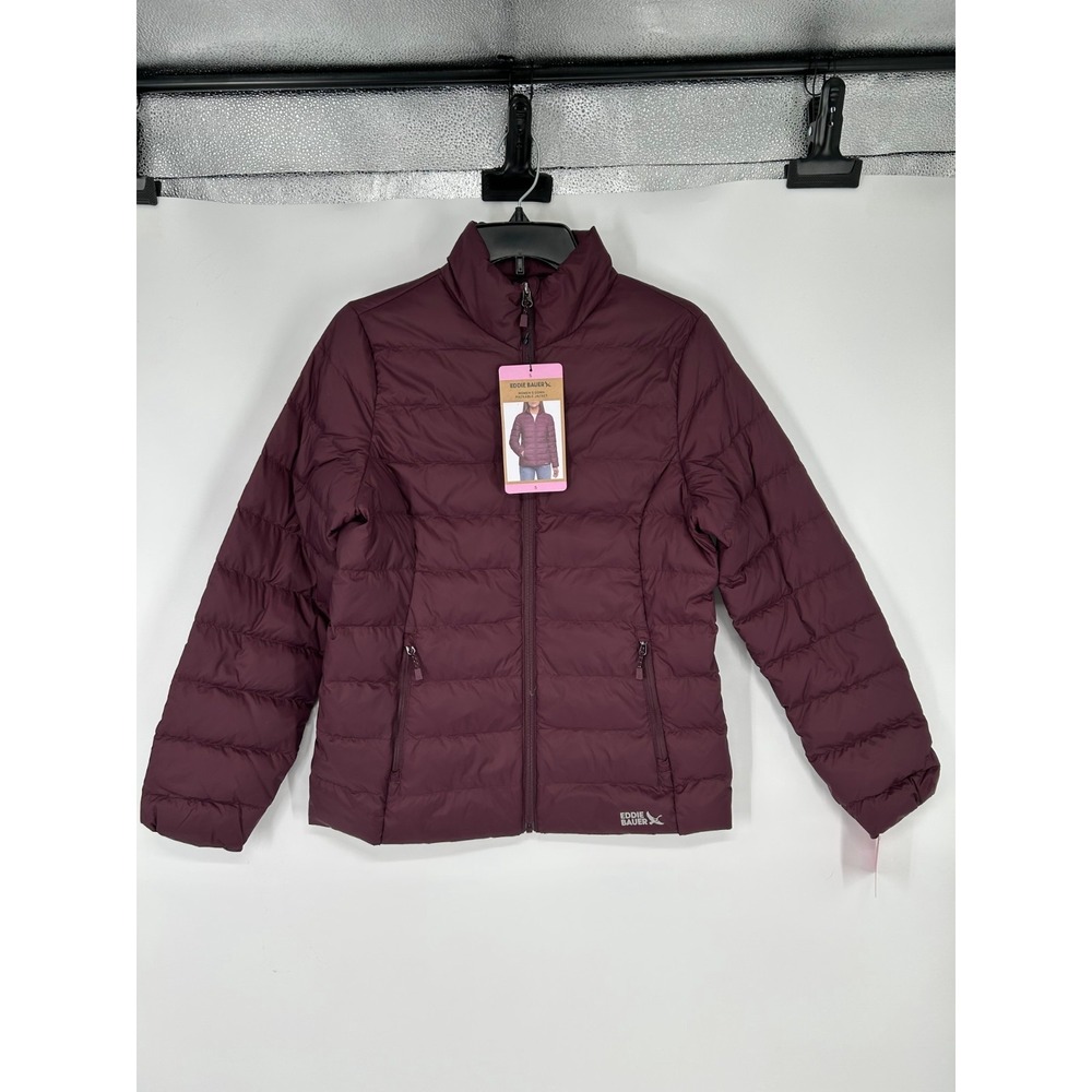 Eddie Bauer Packable Down 650 Jacket Purple Insulated Puffer EB650 Womens Small